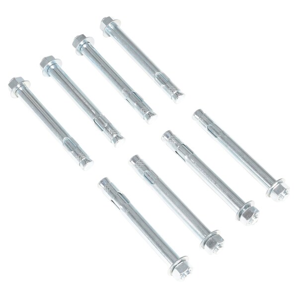 Vestil Sleeve Anchor, 3/4" Dia., 6" L, Steel Zinc Plated, 8 PK AS-346-8PK - main